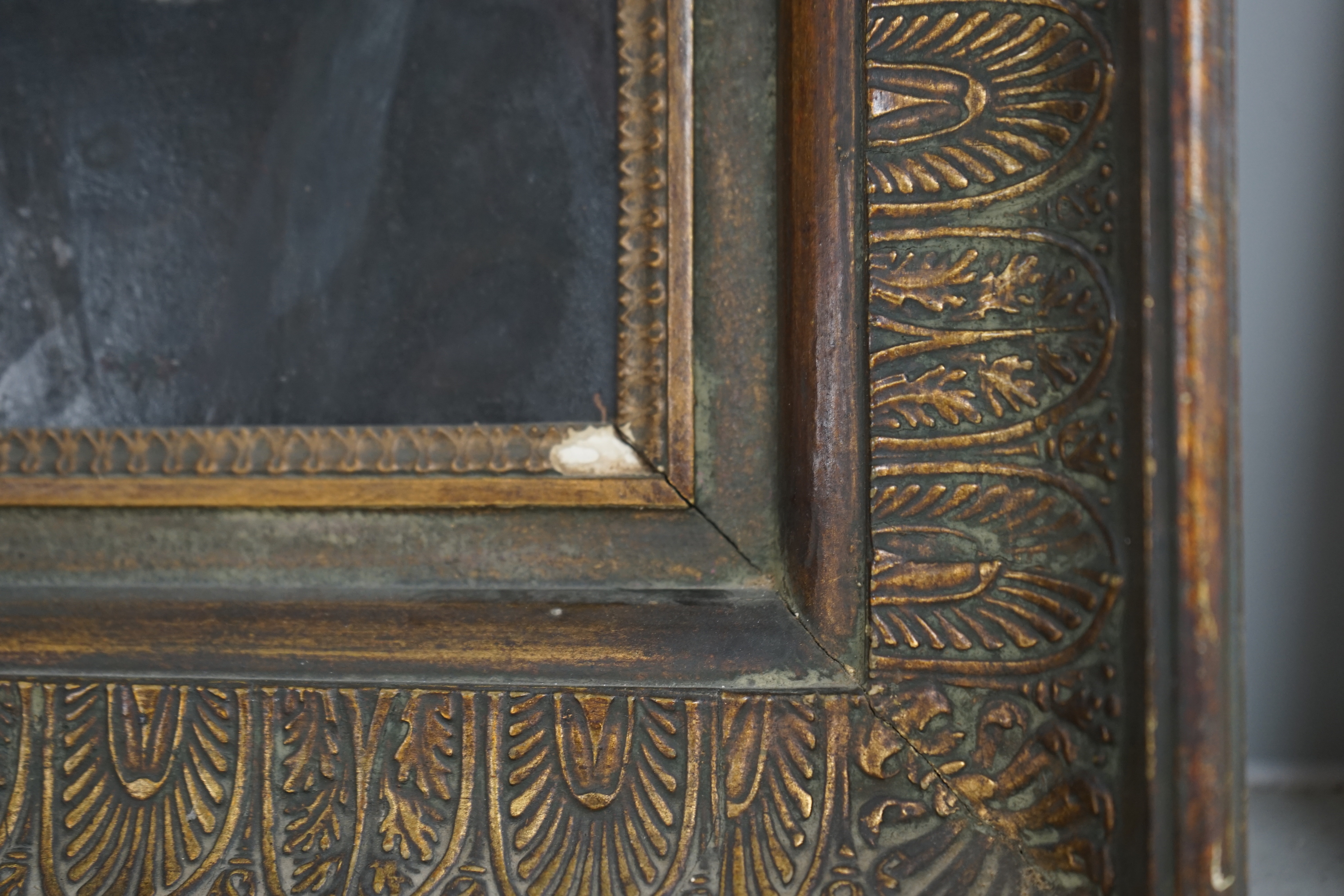 19th century Continental School, oil on copper, Portrait of a gentleman wearing a ruff, various inscriptions verso including ‘Leonardo da Vinci’, later framed, 16 x 12cm